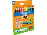 Een Kleurpotloden BicKids Multi Surface inclusief puntenslijper assorti pak à 10 stuks koop je bij The Cartridge Company