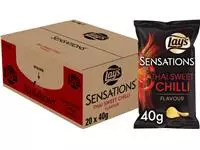 Een Chips Lay's Sensations Thai sweet chilli zak 40gr koop je bij Van Leeuwen Boeken- en kantoorartikelen