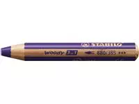 Een Kleurpotloden STABILO 880 woody 3 in 1 multitalent violet koop je bij Van Leeuwen Boeken- en kantoorartikelen