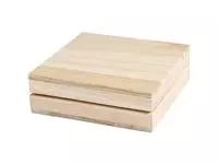 Een Doos Creativ Company 10x10x3cm hout koop je bij Totaal Kantoor Goeree