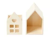 Een Huis met lade Creativ Company 10.8x6.8 cm hout koop je bij Van Leeuwen Boeken- en kantoorartikelen