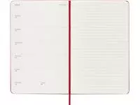 Agenda 2025 Moleskine 12M Planner Weekly 7dagen/1pagina large hc scarlet red