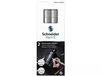 Een Viltstift Schneider Paint-it 060 - 061 2.0mm en 0.8mm metallic chrome set à 2 stuks koop je bij MV Kantoortechniek B.V.