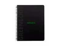 Notitieboek Rhodia Greenbook A5 lijn 6-gaats 180 pagina's 90gr zwart