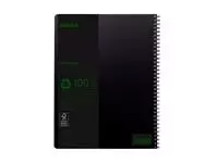 Een Notitieboek Rhodia Greenbook A4+ lijn 4-gaats 180 pagina's 90gr zwart koop je bij EconOffice