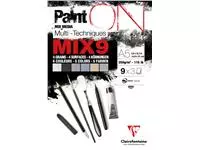 Mix Media Papier Clairefontaine A5 Paint On 27 vel 250gram assorti