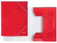 Een Elastomap Leitz WOW A4 3 kleppen rood koop je bij Goedkope Kantoorbenodigdheden