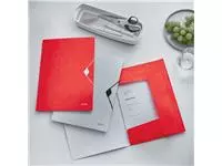 Een Elastomap Leitz WOW A4 3 kleppen PP rood koop je bij Van Leeuwen Boeken- en kantoorartikelen