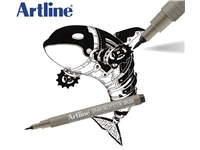 Een Fineliner Artline technisch brush zwart koop je bij Totaal Kantoor Goeree