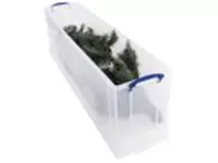 Een Opbergbox Really Useful 77 liter 1201x270x355mm transparant wit koop je bij Van Leeuwen Boeken- en kantoorartikelen