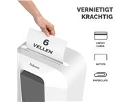 Een Papiervernietiger Fellowes Powershred LX25 snippers 4x37mm wit koop je bij Van Hoye Kantoor BV