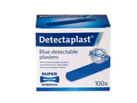 Een Elastische blauwe textielpleister Detectaplast 19x72mm 100 stuks koop je bij De Angelot