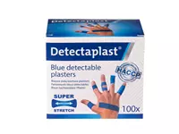 Elastische blauwe textielpleister Detectaplast assorti 100 stuks