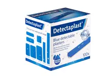 Een Waterafstotende blauwe pleister Detectaplast 19x72mm koop je bij Goedkope Kantoorbenodigdheden