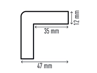 Beschermingsprofiel Durable C35 hoek 1m geel zwart