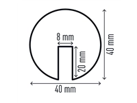 Beschermingsprofiel Durable E8R hoek 1m geel zwart