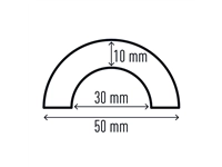 Beschermingsprofiel Durable P30 buis 1m geel zwart