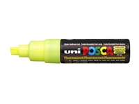 Verfstift Posca PC8K breed schuin fluor geel