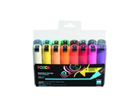 Verfstift Posca PC7M breed assorti set à 16 stuks