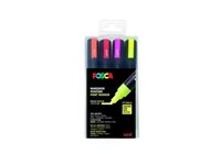 Een Verfstift Posca PC5M medium fluor assorti set à 4 stuks koop je bij QuickOffice BV