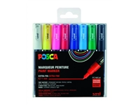 Een Verfstift Posca PC1MC extra fijn assorti set à 8 stuks koop je bij Goedkope Kantoorbenodigdheden