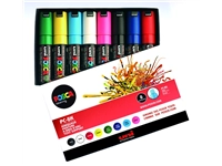 Verfstift Posca PC8K breed schuin assorti set à 8 stuks