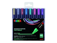 Een Verfstift Posca PC5M medium metallic assorti set à 8 stuks koop je bij EconOffice