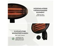 Een Terrasverwarmer BRASQ PHW100 hangend elektrisch koop je bij NiceSupplies.nl