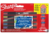 Een Brushstift Sharpie Creatieve marker assorti blister à 5 stuks koop je bij MV Kantoortechniek B.V.