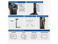 Buy your Monitorarm ACT office gasveer crossbar 2 schermen at QuickOffice BV