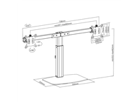 Een Monitorarm ACT office gasveer crossbar 2 schermen koop je bij The Cartridge Company