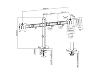 Buy your Monitorarm ACT office 2 schermen zilver at QuickOffice BV