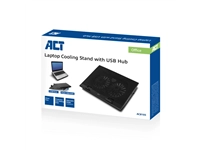 Laptopstandaard ACT 2 standen met ventilator 4-p hub