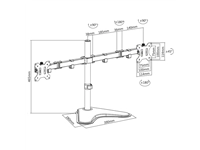 Een Monitorarm ACT op voet 2 schermen koop je bij QuickOffice BV
