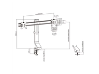 Een Monitorarm ACT office crossbar 2 schermen verstelbaar koop je bij Goedkope Kantoorbenodigdheden
