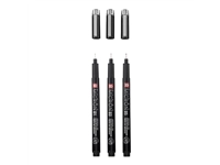 Een Fineliner Sakura Pigma Micron Black Edition set à 3 breedtes + gratis etui koop je bij QuickOffice BV