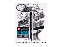 Een Fineliner Sakura Pigma Micron Edition Black set 10 largeurs + étui gratuit koop je bij Van Hoye Kantoor BV