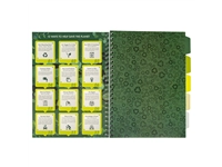 Projectboek Pukka Pad Recycled A4 lijn 5-tabs 4-gaats 200 pagina's 80gr groen