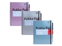 Projectboek Pukka Pad Metallic Executive A4 lijn 5-tabs 4-gaats 200 pagina's 80gr assorti