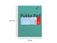 Een Bloc-notes Pukka Pad Jotta A4 ligné 4 perforations 200 pages 80g vert koop je bij Van Hoye Kantoor BV