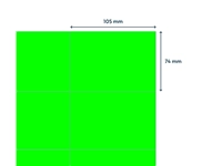 Etiket Rillprint 105x74mm fluorgroen 800 etiketten