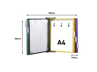 Een Zichtpanelensysteem wand Tarifold metaal A4 met 10-tassen assorti koop je bij Goedkope Kantoorbenodigdheden