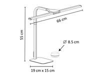 Een Bureaulamp Unilux Strata base led zwart koop je bij MV Kantoortechniek B.V.