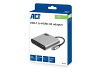 Een Adapter ACT USB-C multiport voor 1 HDMI monitor koop je bij KantoorProfi België BV