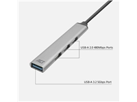 Een Hub ACT USB-C 3x USB-A 2.0 en 1x USB-A 3.0 koop je bij Omnia 4 Office