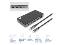 Een Dockingstation ACT USB-C 4K MST voor 2 HDMI monitoren koop je bij L&N Partners voor Partners B.V.