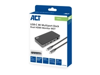 Een Dockingstation ACT USB-C 4K MST voor 2 HDMI monitoren koop je bij The Cartridge Company