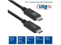 Een Kabel ACT USB4 40Gbps USB-C USB-IF koop je bij KantoorProfi België BV