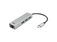 Een Hub ACT USB-C 3.0 3x USB-A Gigabit ethernet koop je bij L&N Partners voor Partners B.V.