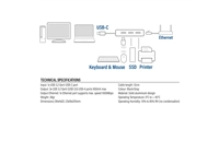 Hub ACT USB-C 3.0 3x USB-A Gigabit ethernet